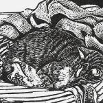 Sleeping Tiger, Wood Engraving